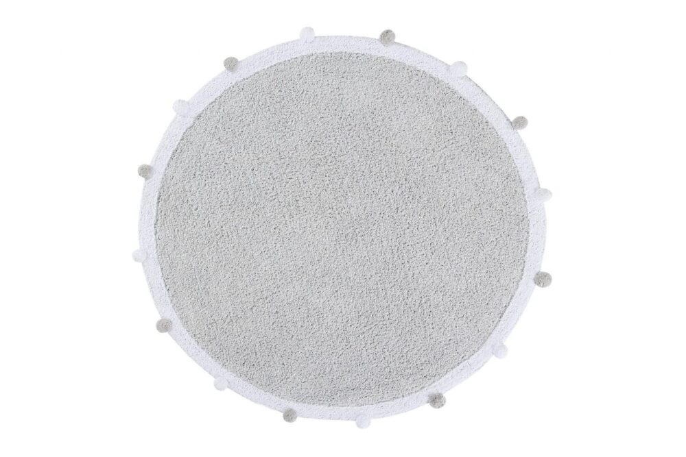 Alfombra Bubbly Soft Gris claro Ø 120 cm