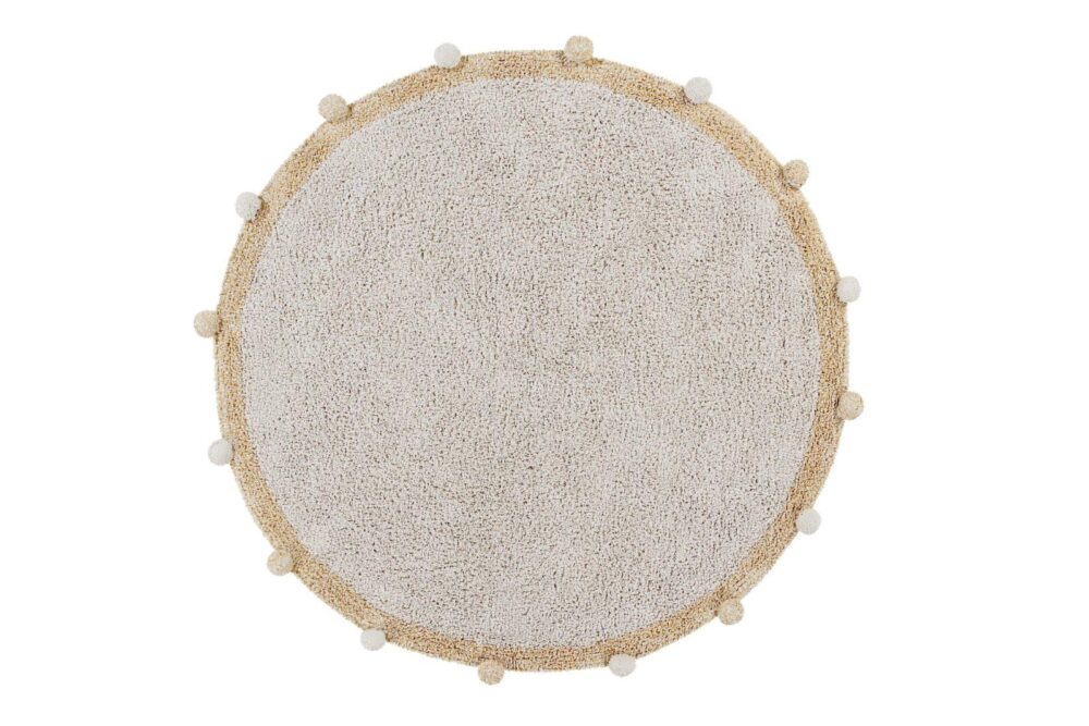 Alfombra Bubbly Natural Miel Ø 120 cm
