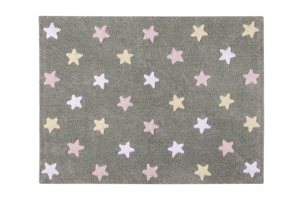Alfombra Lorena Canals Tricolor Star Rosa 120 X 160