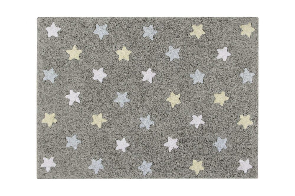 Alfombra Lorena Canals Tricolor Star Azul 120 X 160