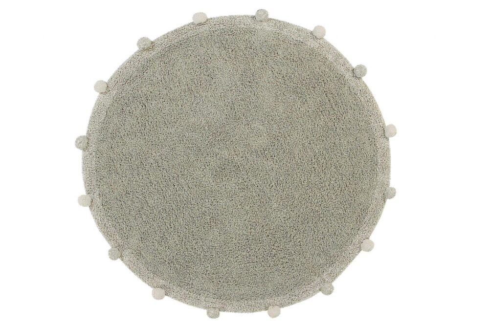 Alfombra Bubbly Natural Oliva Ø 120 cm