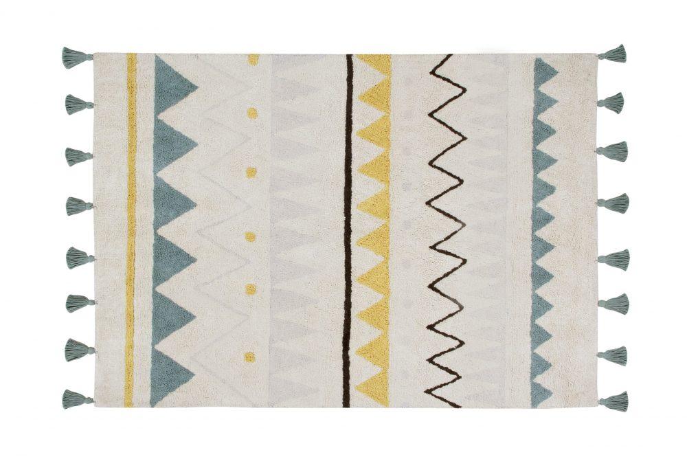 Alfombra Lorena Canals Azteca Natural Vintage Azul 120*160