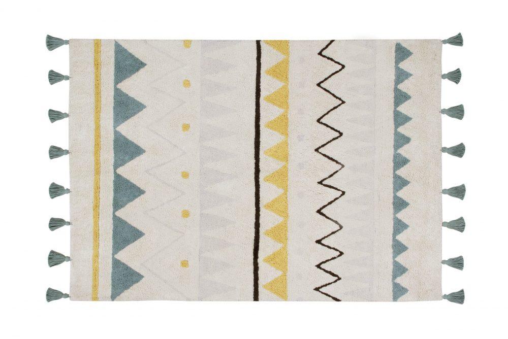 Alfombra Lorena Canals Azteca Natural Vintage Azul Grande 140*200 см