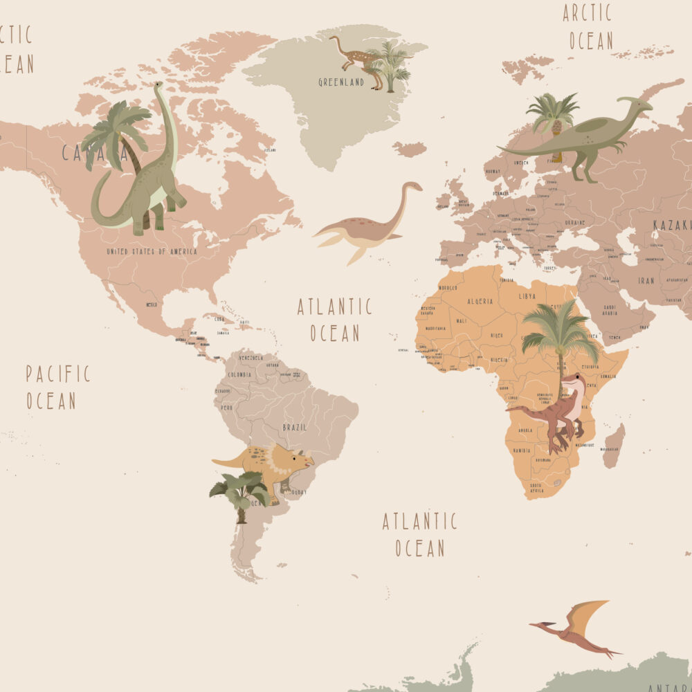 Un mapa de los dinosaurios del país
