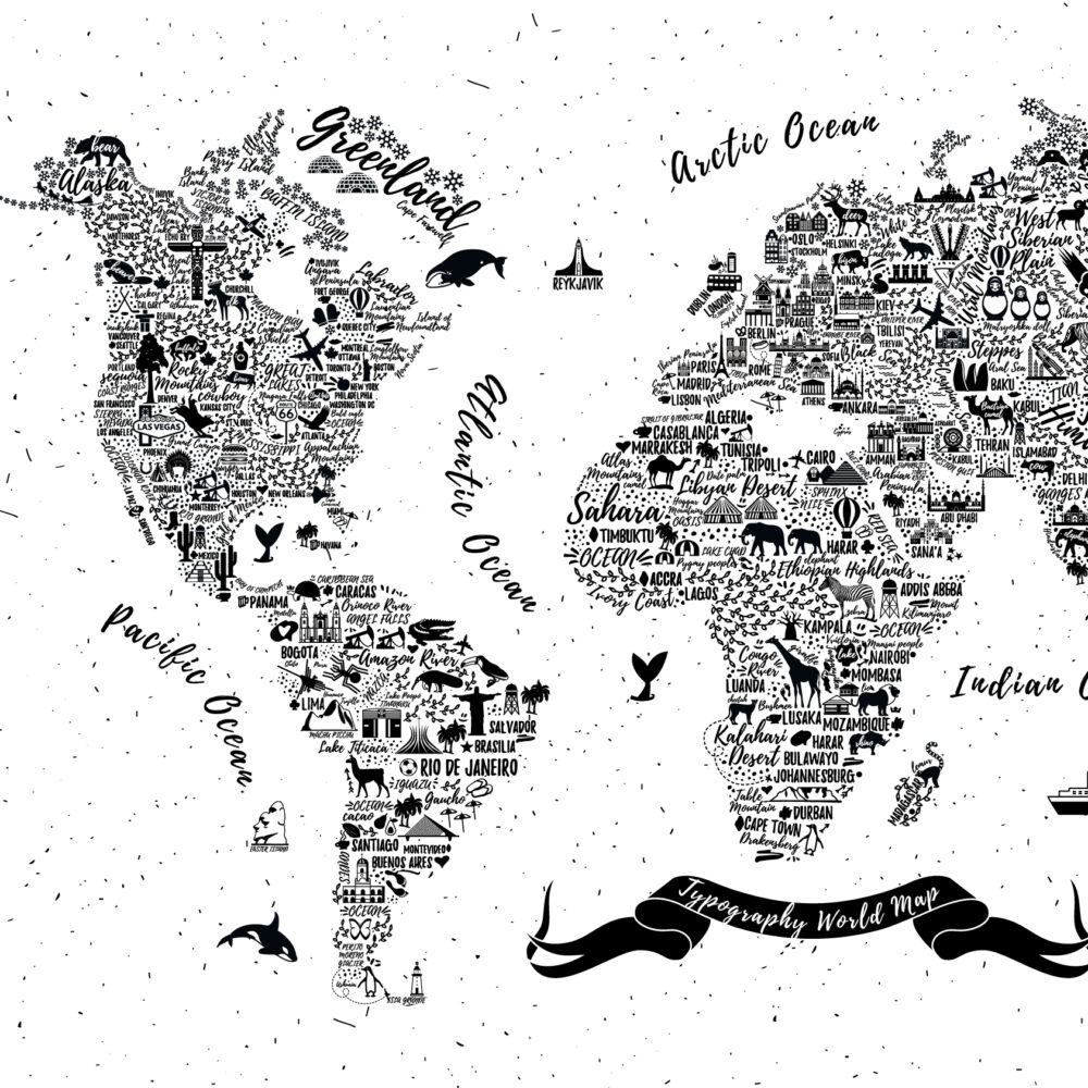 Mapa sobre fondo blanco