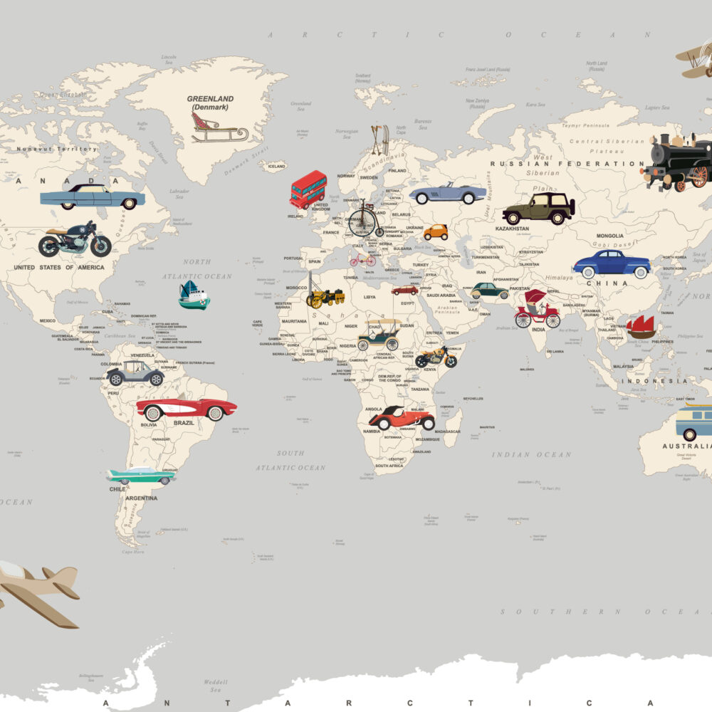 Un mapa con coches