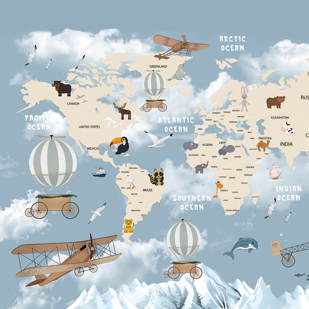 El mapa en las nubes es azul