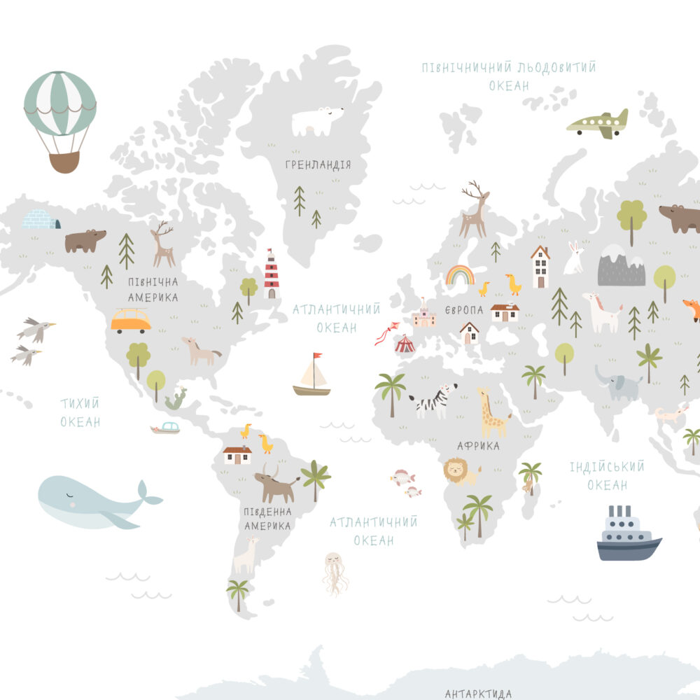 Mapa infantil con dibujos