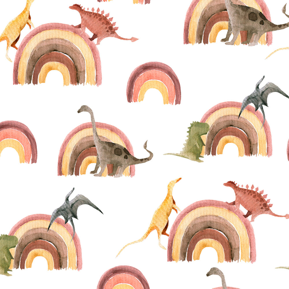 Dinosaurios en el arco iris