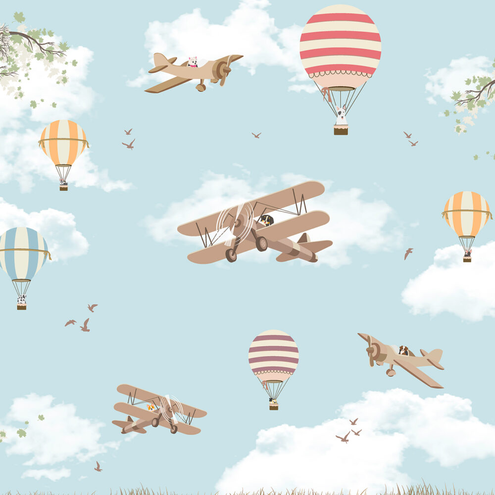 Perros en globos aerostáticos y aviones