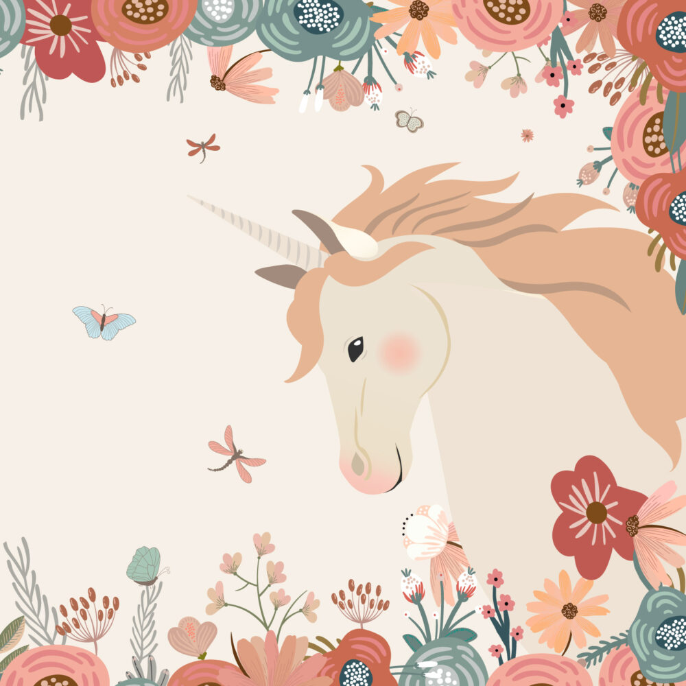 Un unicornio y una libélula