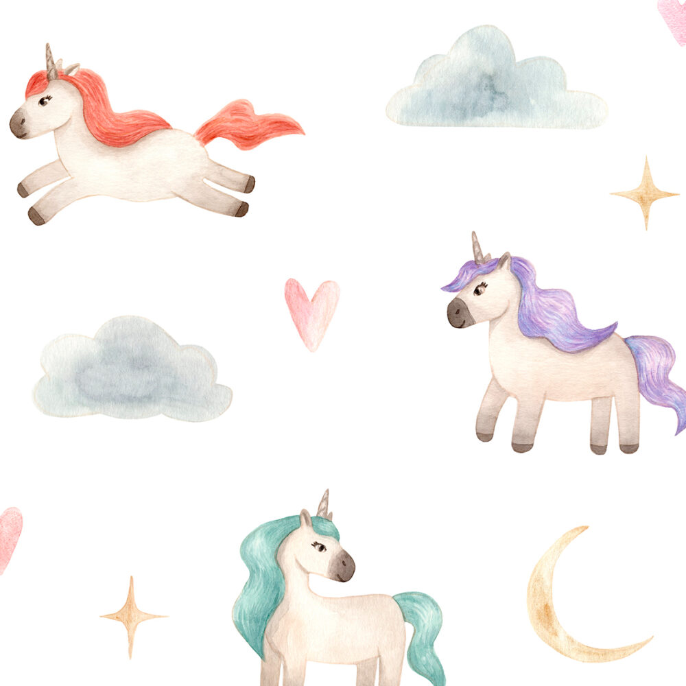 Unicornios con nubes