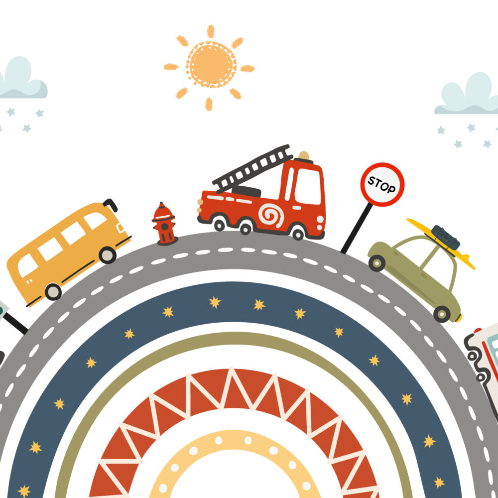 Una carretera con coches