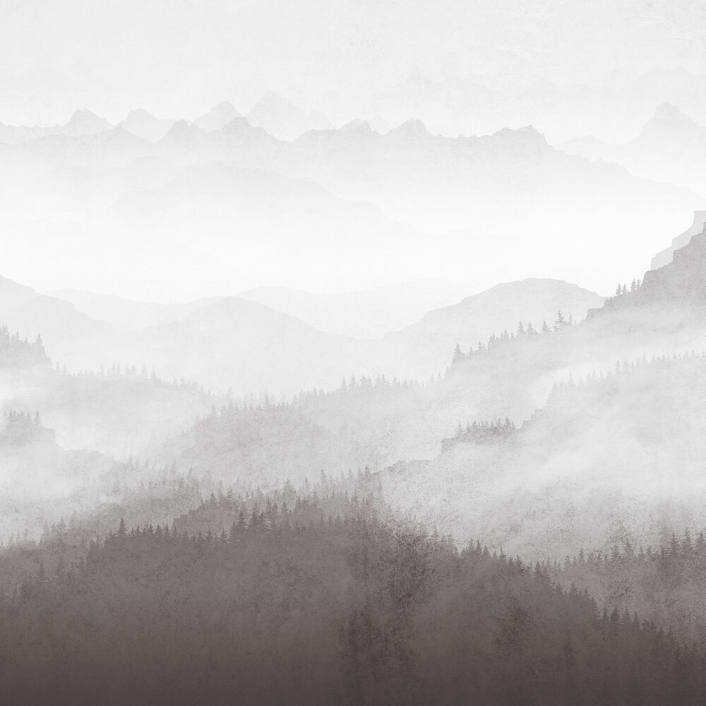 Montañas en la niebla